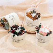 Load image into Gallery viewer, Scented Candle Gift Box With Tray Cover Soy Wax Candle New Year Gift Creative Glass Romantic Scented Candle Balancing Healing Candle Natural Soy Wax White Natural Scented Purifying Candle for Aromatherapy