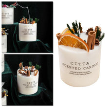 Load image into Gallery viewer, Scented Candle Gift Box With Tray Cover Soy Wax Candle New Year Gift Creative Glass Romantic Scented Candle Balancing Healing Candle Natural Soy Wax White Natural Scented Purifying Candle for Aromatherapy