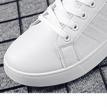 Load image into Gallery viewer, School Casual Leather Mens Sneakers Fashion Flat Outdoor Sneakers Classic Sports Flat Low Top Sneaker Lace-up Fashion Walking Jogging Non Slip Athletic Comfortable Mens Sneakers