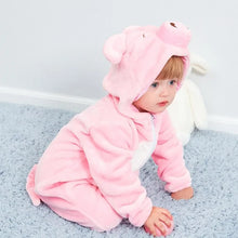 Load image into Gallery viewer, Cartoon Flannel Baby Rompers - # BAAA21110013