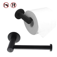 Load image into Gallery viewer, Self-Adhesive Stainless Steel Toilet Roll Paper Holder Organizers Bar Towel Ring Rail Rack Non-Drilling Toilet Accessories Toilet Paper Holder Wall Mounted Stainless Steel Toilet Roll Holder Brushed Nickel Toilet Tissue Holder For Bathroom