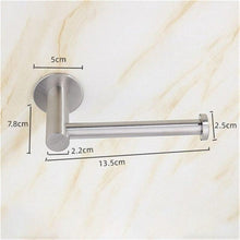 Load image into Gallery viewer, Self-Adhesive Stainless Steel Toilet Roll Paper Holder Organizers Bar Towel Ring Rail Rack Non-Drilling Toilet Accessories Toilet Paper Holder Wall Mounted Stainless Steel Toilet Roll Holder Brushed Nickel Toilet Tissue Holder For Bathroom