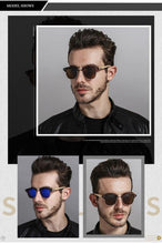 Load image into Gallery viewer, Semi Rimless Frame Driving Sunglasses Men Black Business Design Sun Glasses Stylish Cool Polarized Sunglasses For Men Retro Frame New Driving Sunglasses Outdoor Round Shaped Elegant Shades Comfortable Eyewear