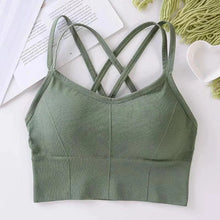 Load image into Gallery viewer, Sexy Women Tops Back Cross Strap Tank Top Push Up Running Sports Bra Breathable Soft Fitness Beauty Solid Color Yoga Bra