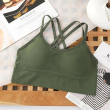 Load image into Gallery viewer, Sexy Women Tops Back Cross Strap Tank Top Push Up Running Sports Bra Breathable Soft Fitness Beauty Solid Color Yoga Bra