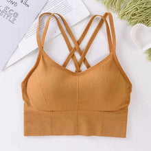 Load image into Gallery viewer, Sexy Women Tops Back Cross Strap Tank Top Push Up Running Sports Bra Breathable Soft Fitness Beauty Solid Color Yoga Bra