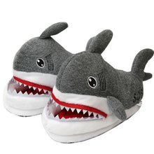 Load image into Gallery viewer, Shark Funny Shoes Girls Indoor Slippers Home Shoes Fashion Plush Warm Slippers Women Winter Cute Shark Cozy Women Slippers With Funny Face Memory Foam Non-Slip Rubber Sole Soft Slip On Home Shoes