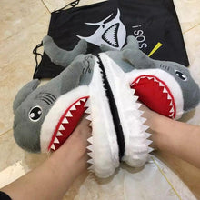 Load image into Gallery viewer, Shark Funny Shoes Girls Indoor Slippers Home Shoes Fashion Plush Warm Slippers Women Winter Cute Shark Cozy Women Slippers With Funny Face Memory Foam Non-Slip Rubber Sole Soft Slip On Home Shoes
