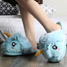 Load image into Gallery viewer, Shark Funny Shoes Girls Indoor Slippers Home Shoes Fashion Plush Warm Slippers Women Winter Cute Shark Cozy Women Slippers With Funny Face Memory Foam Non-Slip Rubber Sole Soft Slip On Home Shoes