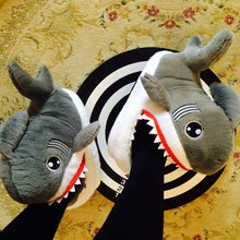 Load image into Gallery viewer, Shark Funny Shoes Girls Indoor Slippers Home Shoes Fashion Plush Warm Slippers Women Winter Cute Shark Cozy Women Slippers With Funny Face Memory Foam Non-Slip Rubber Sole Soft Slip On Home Shoes
