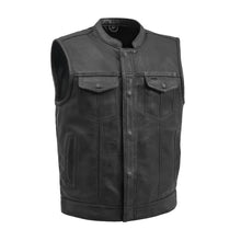 Load image into Gallery viewer, Sharp Shooter Perforated Men's Motorcycle Leather Vest