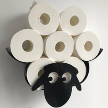 Load image into Gallery viewer, Sheep Toilet Paper Roll Holder Bathroom Wall Mounted Loo Rolls Storage Metal Rack Mount Hold Up 7 Rolls Novelty Animal Decorative Toilet Paper Holders Tissue Paper Storage Stand Wall Mount Iron Tissue Basket Sheep Art Decoration Bathroom House Office