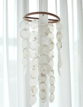 Load image into Gallery viewer, Shell Wind Chime Room Decoration Hanging Wind chime Outdoor Decoration, Bamboo Wind Chimes Unique Outdoor Handmade Chimes as Memorial Gift for Mom Family Wall Pendant Home Office