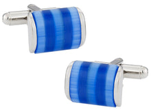 Load image into Gallery viewer, Shimmering Blue Cufflinks