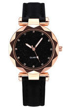 Load image into Gallery viewer, Shiny Luxury Student Watch Womens Star Quartz Watch Fashion Casual Womens Watch Bracelet Set Dial Woman Children Set Bracelet Watch Leather Band Luxury Quartz Watches