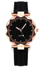 Load image into Gallery viewer, Shiny Luxury Student Watch Womens Star Quartz Watch Fashion Casual Womens Watch Bracelet Set Dial Woman Children Set Bracelet Watch Leather Band Luxury Quartz Watches