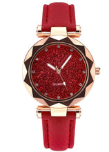 Load image into Gallery viewer, Shiny Luxury Student Watch Womens Star Quartz Watch Fashion Casual Womens Watch Bracelet Set Dial Woman Children Set Bracelet Watch Leather Band Luxury Quartz Watches