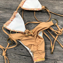 Load image into Gallery viewer, Shiny Solid Bikini Swimsuit Halter Swimwear Bathing Suit Women Bling Sequin Bikini Set Beach Wear Women Shiny Bikini Micro String Two Pieces Swimsuit Female Summer Swimwear
