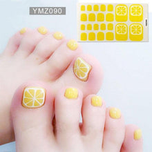 Load image into Gallery viewer, Shiny Toenail Sticker Full Cover Feet Decorations Mixed Patterns Nail Wraps Beauty Design Waterproof Toenail Art Manicure Toe Nail Polish Stickers Glitter Toenail Nail Polish Strips Decals Full Wraps Self Adhesive Toe Nail Tip Full Toe Nail Wraps