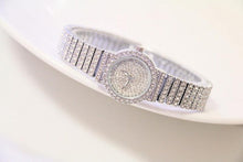 Load image into Gallery viewer, Shiny Women Watches Luxury Small Dial Rose Gold Watches Ladies Stainless Steel Iced Out Watch With Quartz Movement Crystal Rhinestone Diamond Watches For Women Stainless Steel Elegant Women Wristwatch
