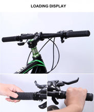 Load image into Gallery viewer, Shock Absorption Mountain Road Cycling Bike Bicycle Handlebar Cover Grips Smooth Soft Rubber Anti-slip Handle Grip Lock Bar End Premium Bike Handlebar Grips Single Lock-on Bike Grips Professional Mountain Bicycle Handlebar Locking Grips
