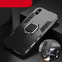 Load image into Gallery viewer, Shockproof Armor Case For iPhone XR iPhone X Xs Xs Max Stand Holder Ring Phone Cover for iPhone 6 6S 6PLUS 7 8 plus Slim Durable Soft Anti-Scratch 360 Degree Rotating Ring Holder Kickstand Protective With Magnetic Case