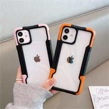 Load image into Gallery viewer, Shockproof Phone Case For iPhone 12 11 13 Pro Max Transparent Case For iPhone 11 12 13 Hard Soft Full Cover 360 Degree Protective Cover Simple Luxury Design Shiny iphone cover