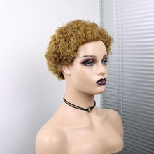 Load image into Gallery viewer, Short Curly Hair Wigs Pixie Cut Brazilian Human Hair For Black Women Natural Black 150% Density Glueless Afro Kinky Curly Human Hair Wig For Black Women Gifts for Girlfriends