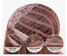 Load image into Gallery viewer, Short Straight Synthetic Brown Mix Gray Hair Cute Bob Wigs with Bangs for White/Black Women Cosplay Party or Daily Wear Wigs For Black Women Cosplay Wigs For Women