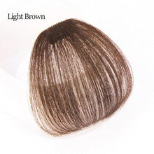 Load image into Gallery viewer, Short Synthetic Bangs Heat Resistant Hairpieces Hair Women Natural Short Fake Hair Air Bangs Hair Clips For Extensions Natural Flat Neat Bangs With Temples For Women One Piece Hairpiece