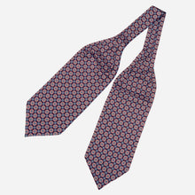 Load image into Gallery viewer, Barberini - Silk Ascot Cravat Tie - Blue and Navy