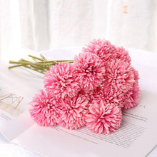 Load image into Gallery viewer, Silk Flower Arrangements Bunch Artificial Flower Bouquet Ball Fake Flowers Home Widding Decoration Valentines Day Gifts