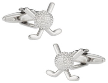 Load image into Gallery viewer, Silver Golf Cuff Links for Golfers