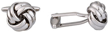 Load image into Gallery viewer, Classic Men's Silver Knot Cufflinks