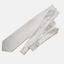 Load image into Gallery viewer, Soave - Silk Jacquard Tie - Silver Pearl