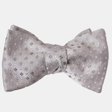 Load image into Gallery viewer, Bellini - Silk Bow Tie - Silver