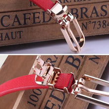 Load image into Gallery viewer, Simple Cute Leather Belts Candy Color Thin Skinny Waistband Classic Adjustable Fashion Women Belts