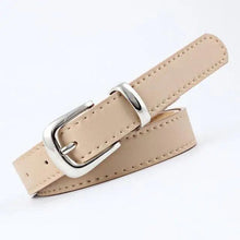 Load image into Gallery viewer, Simple Double Round Buckle PU Leather Waist Strap Vintage Design Double O-Ring Buckle Women Leather Belt For Jeans And Dresses