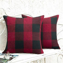 Load image into Gallery viewer, Simple Plaid Linen Pillow Case Invisible Zipper Household Hugging Pillow Case Decorative Retro Plaids Linen Throw Pillow Covers Soft Soild Decorative Cushion Case For Sofa Bedroom Pillow Case 45x4CM