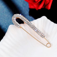 Load image into Gallery viewer, Simple Rhinestone Large Safety Pins For Cardigan Coat Sweater Costume Jewelry Women Accessories Women's Safety Pin with Crystal and Faux Pearls