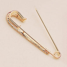 Load image into Gallery viewer, Simple Rhinestone Large Safety Pins For Cardigan Coat Sweater Costume Jewelry Women Accessories Women's Safety Pin with Crystal and Faux Pearls