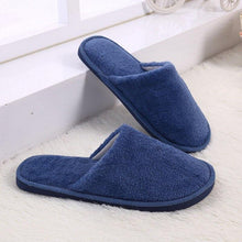 Load image into Gallery viewer, Simple Solid Soft Plush Slippers For Men And Women Winter Warm Indoor Non-slip Slippers Shoes Comfortable Memory Foam Slippers For Women's And Men's Casual House Shoes