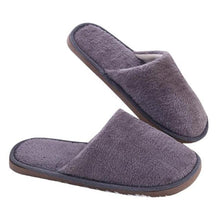 Load image into Gallery viewer, Simple Solid Soft Plush Slippers For Men And Women Winter Warm Indoor Non-slip Slippers Shoes Comfortable Memory Foam Slippers For Women's And Men's Casual House Shoes