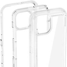 Load image into Gallery viewer, Simple Transparent White iPhone 11 12 13 Pro Max Phone Case MINI XR XS X XSMAX SE 6 7 8 Plus Transparent Shockproof Armor Glossy Case Phone Cover Heavy Duty Protective Dual Layer Shockproof Case with Hard Bumper Soft Back