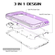 Load image into Gallery viewer, Simple Transparent White iPhone 11 12 13 Pro Max Phone Case MINI XR XS X XSMAX SE 6 7 8 Plus Transparent Shockproof Armor Glossy Case Phone Cover Heavy Duty Protective Dual Layer Shockproof Case with Hard Bumper Soft Back