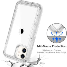Load image into Gallery viewer, Simple Transparent White iPhone 11 12 13 Pro Max Phone Case MINI XR XS X XSMAX SE 6 7 8 Plus Transparent Shockproof Armor Glossy Case Phone Cover Heavy Duty Protective Dual Layer Shockproof Case with Hard Bumper Soft Back