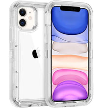 Load image into Gallery viewer, Simple Transparent White iPhone 11 12 13 Pro Max Phone Case MINI XR XS X XSMAX SE 6 7 8 Plus Transparent Shockproof Armor Glossy Case Phone Cover Heavy Duty Protective Dual Layer Shockproof Case with Hard Bumper Soft Back