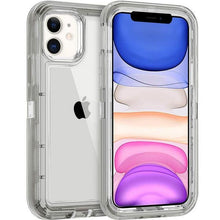 Load image into Gallery viewer, Simple Transparent White iPhone 11 12 13 Pro Max Phone Case MINI XR XS X XSMAX SE 6 7 8 Plus Transparent Shockproof Armor Glossy Case Phone Cover Heavy Duty Protective Dual Layer Shockproof Case with Hard Bumper Soft Back