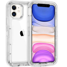 Load image into Gallery viewer, Simple Transparent White iPhone 11 12 13 Pro Max Phone Case MINI XR XS X XSMAX SE 6 7 8 Plus Transparent Shockproof Armor Glossy Case Phone Cover Heavy Duty Protective Dual Layer Shockproof Case with Hard Bumper Soft Back