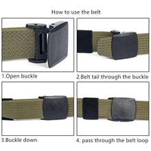 Load image into Gallery viewer, Simple Unisex Waistbands Retro Adjustable One Size Cotton Strap Metal Buckle 116cm Belts For Men
